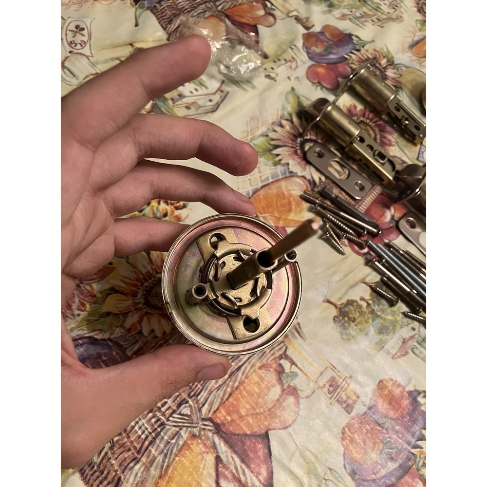 Assortment of Brass plated Door Knobs and Handles with Hardware for Interior MCM - Picture 9 of 15